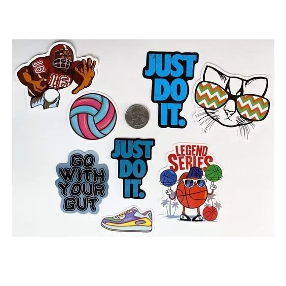 Sports Motivation Vinyl Stickers, set of 17