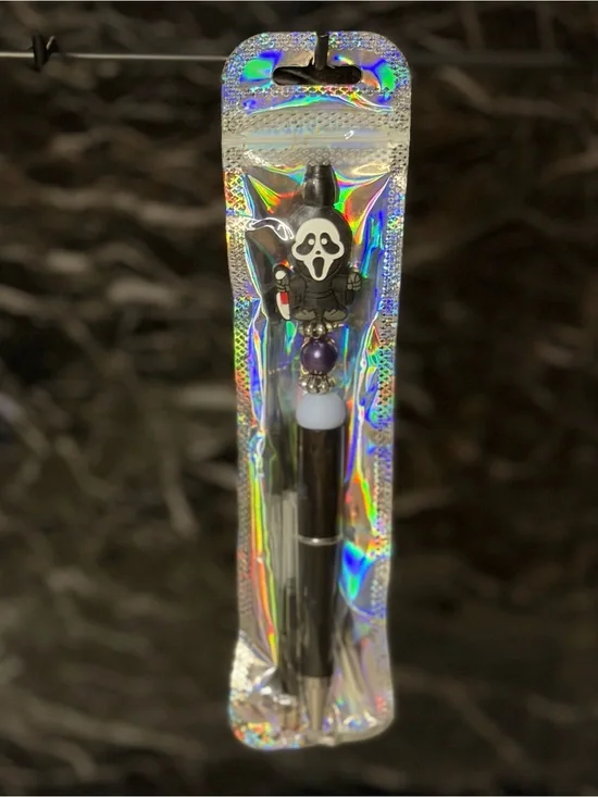 Scream Focal Bead Pen Black & Blue Ink