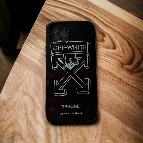 Black Print iPhone 12 Pro Case