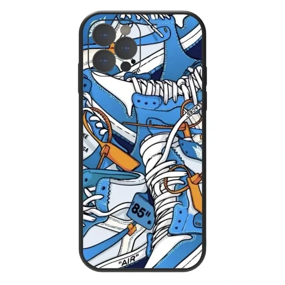 Blue Print Shoes iPhone 12 Pro Case
