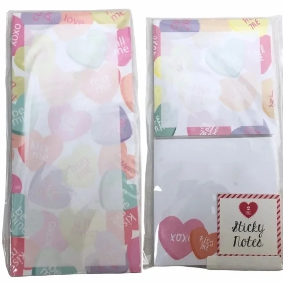 Valentine’s Planner Kit Desk Accessories Stationery Set List Pad Sticky Notes