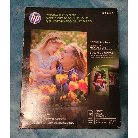 Made in Germany HP Everyday 50 sheet Letter 8.5 x 11-Inch Glossy Photo Paper