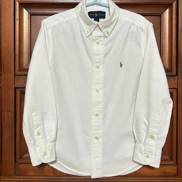 Ralph Lauren | White LS Button Oxford Shirt | 5