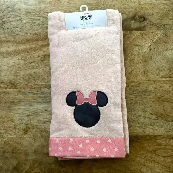 NEW 2Pk Minnie Mouse Hand Towels