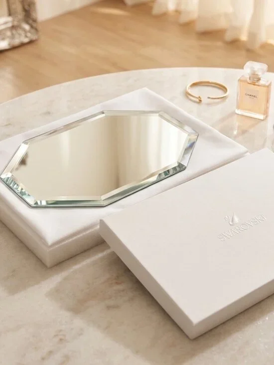 Swarovski Crystal Beveled Vanity Tray Mirror Home Decor New In Box