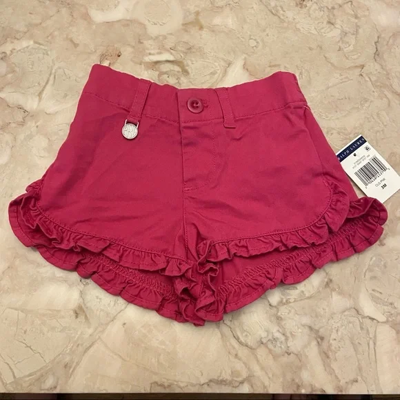 NWT Ralph Lauren Girls Pink Shorts Size 3 Months