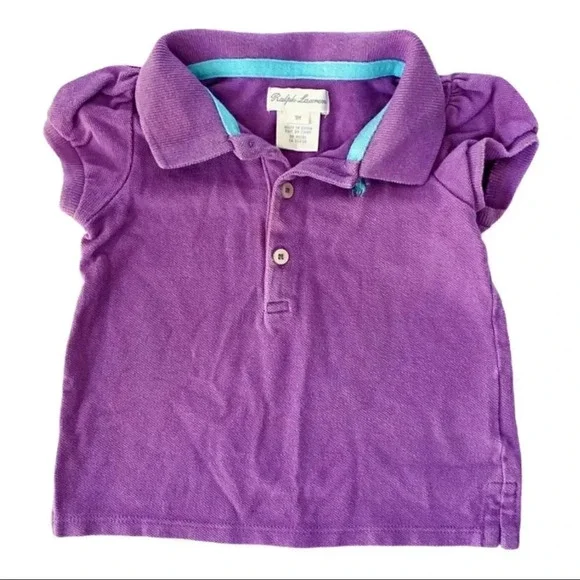 Ralph Lauren | Purple Cap Sleeve Polo (9 mos) 💜