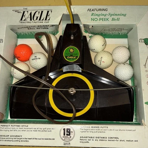 Vintage 19th Hole Eagle Electric Putting Cup w 