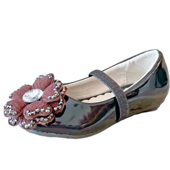 Laura Ashley Girls Brown Mary Jane Dress‎ Shoes Toddler Size 5