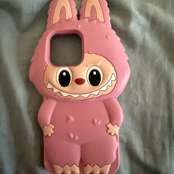 Cute Pink Bunny Phone Case- Labubu