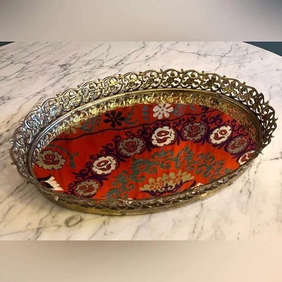 Vintage mirror tray
