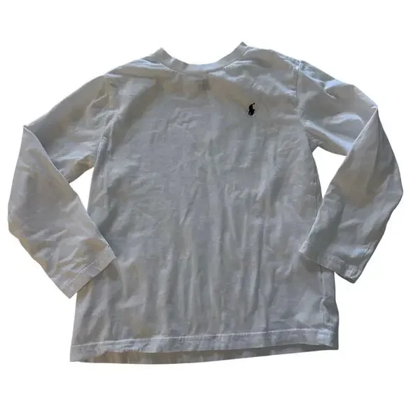 Ralph Lauren White Long Sleeve Top - Size 7