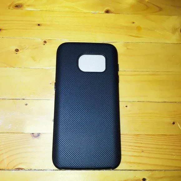 Black Textured Samsung Galaxy S7 Protective Hybrid Phone Case