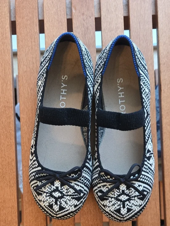 Rothy's Kids Mary Jane Black Cream
