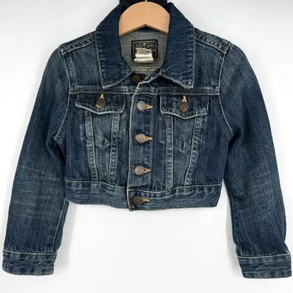 Ralph Lauren Polo Goods Denim Crop Jacket 4/4T