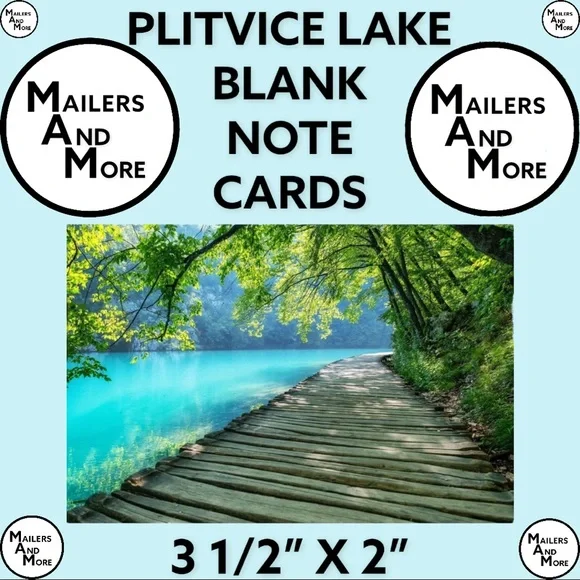 100 Cards Plitvice Lakes Blank Note, Thank You