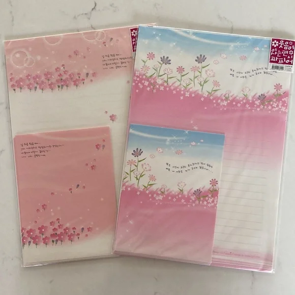 Pink Flower Letter Sets 🌷
