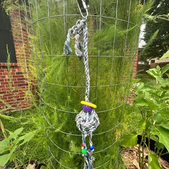 Handmade- Medium Colorful Rope Ball Parrot Bird Toy