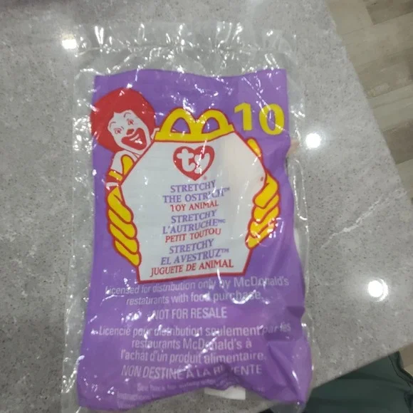 Stretchy the Ostrich #10 McDonald's Happy Meal ty Teenie Beanie Babies 1999/1993