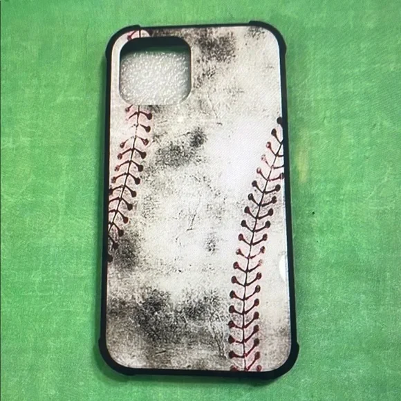 Baseball Design Phone Case - Black
