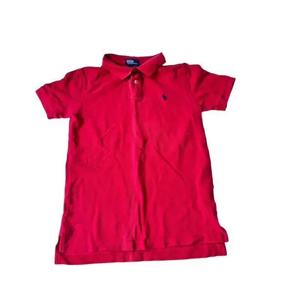 Ralph Lauren Red Oxford Polo Shirt - Medium 12/14
