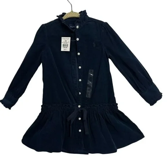 RALPH LAUREN Drop Waist‎ Corduroy Dress, SIZE 3T