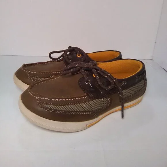 American Eagle Boys Loafers Tie Lace Color Brown Casual Dress Shoe Size …