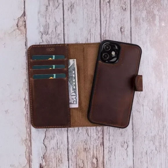 iPhone 12/Pro/Max Premium Leather Wallet Case