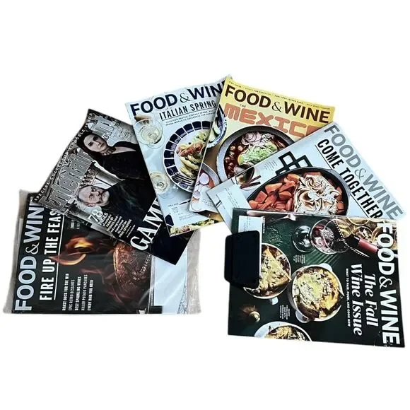 Food & Wine Magazine Lot 6 2018 2019 Issues Entertainment Weekly Game Of Thrones