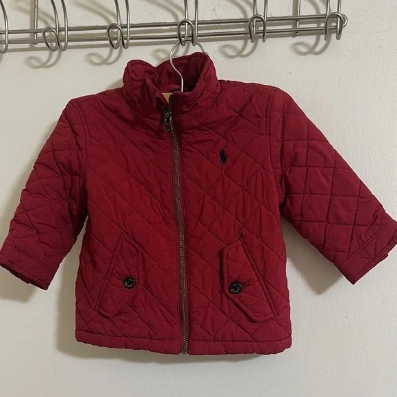 EUC Ralph Lauren Red Quilted Puffer Jacket 18 Month