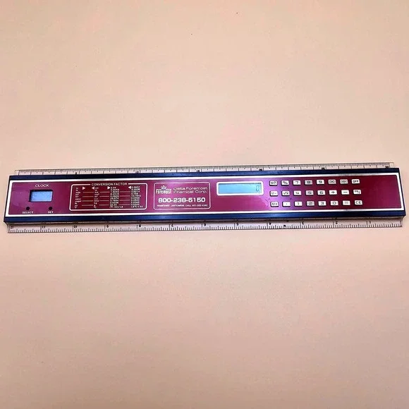 Vintage Delta Foremost Chemical Corp Calculator Ruler Clock Conversion Factor‎