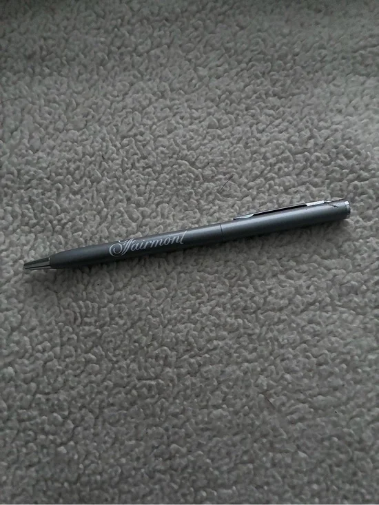 Fairmont Silver/White Monte Carlo Monaco 5* Luxury Hotel Pen (Black Ink)