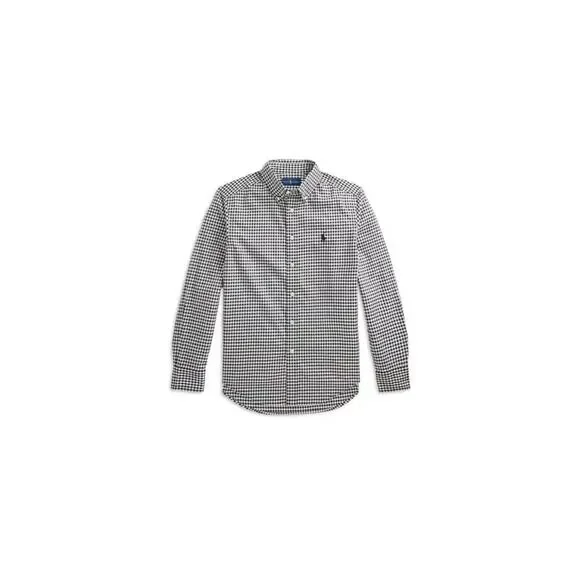Ralph Lauren Boys Green Buffalo Checkered Button Down Shirt, Size 6