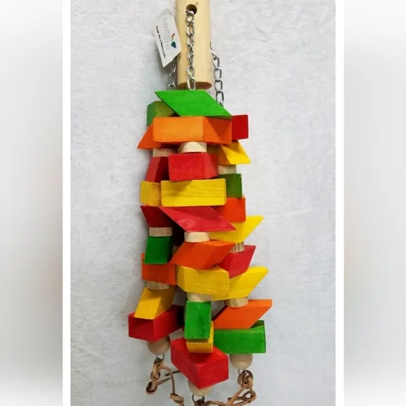 **Feather Land Bird Parrot Chewing Wood Toy Extra Large