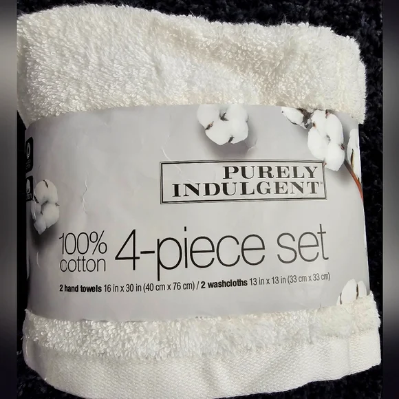 Purely Indulgent 4-Piece Towel Set - 100% Cotton, Women-Owned