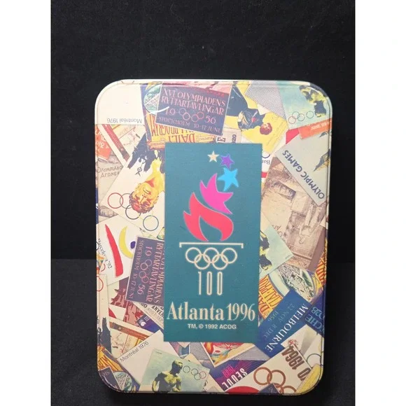 Atlanta 1996 Olympic‎ Games Commemorative Tin with 1992 Melbourne Post Cards
