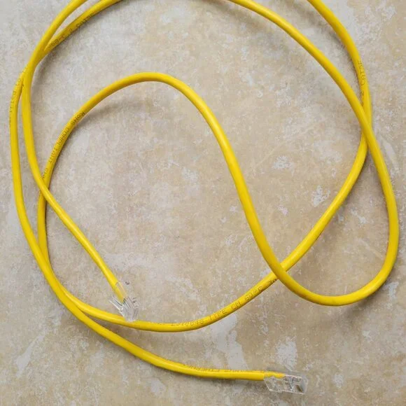 CAT 5E Ethernet Cable, 350MHz, RJ-45, 24 AWG 4PR, E310848, Yellow, 6 Feet