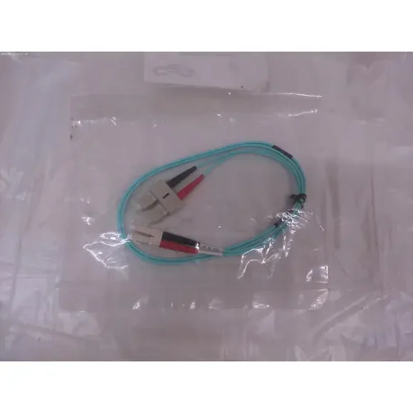 C2G 33051 1m LC-SC 10Gb 50/125 OM3 Duplex Multimode PVC Fiber Optic Cable - Aqua