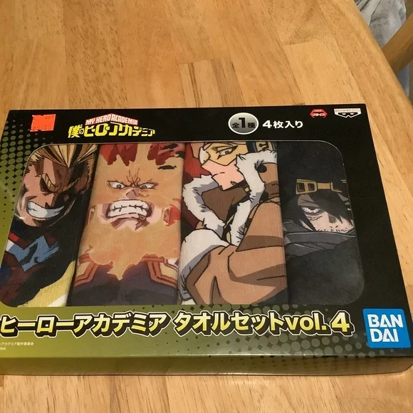 My Hero Academia Towels Set vol. 4 All Might Endeavor Hawk Eraser Head