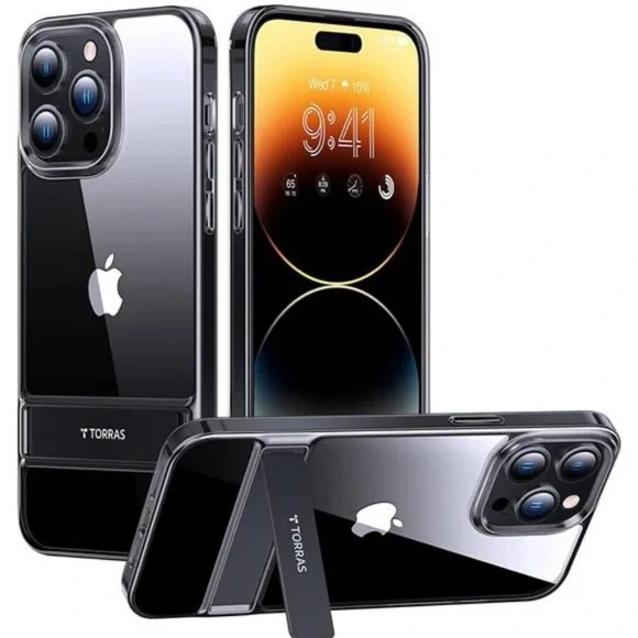 Built-in Kickstand Slim Phone Cases for iPhone 14 Pro Max MoonClimber