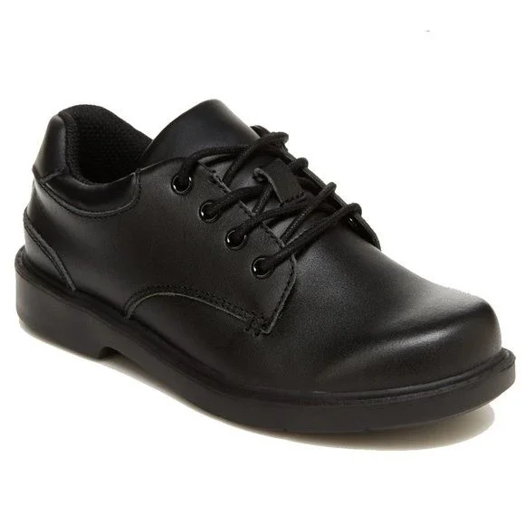 NEW Stride Rite Boys Kids Size 11.5 Murphy Black‎ Leather Lace Up Loafers Shoes