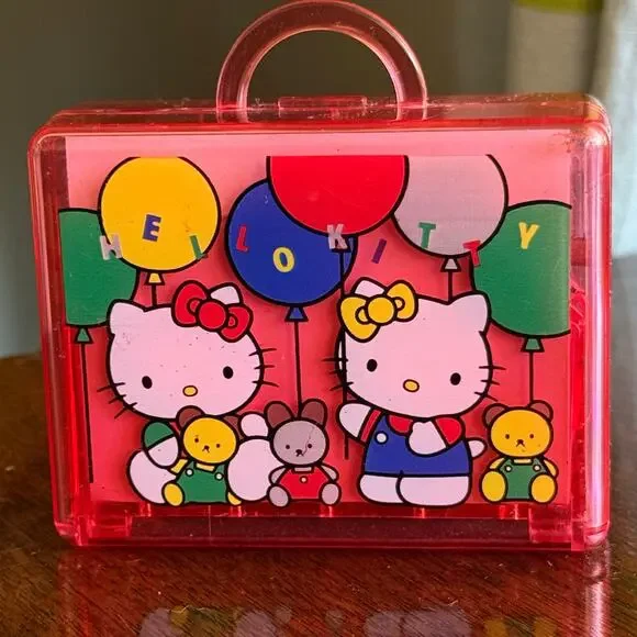 Vintage 1990 Sanrio Hello Kitty and Mimmy stationary stamp set of 4