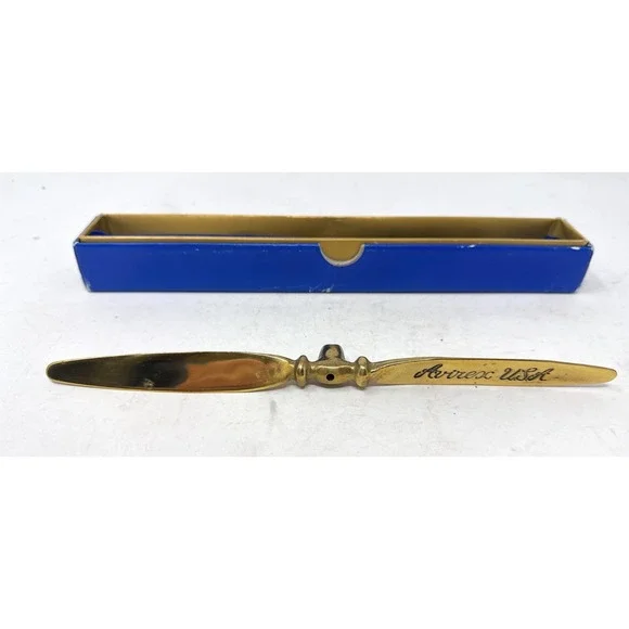 Avierx‎ Gold Plated Propellor Letter Opener Paper Weight