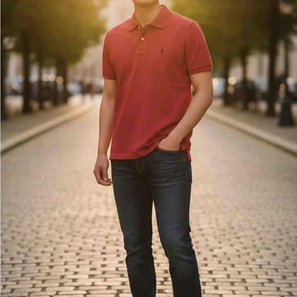 NWT Ralph Lauren Classic Fit (YXL) Red Polo Shirt