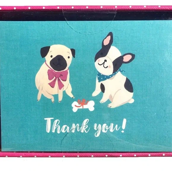Clementine Paper Dog Thank You Cards Boxed Set 16