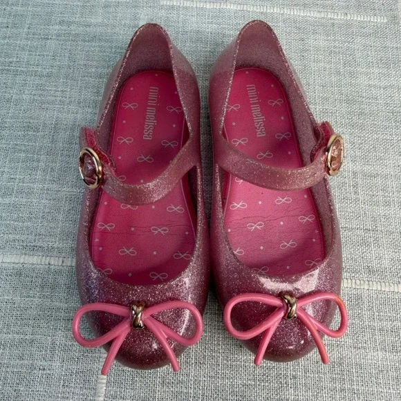 Mini Melissa Toddler Girl's 9 Sweet Love Mary Jane Ballerina Flats Jelly Shoes