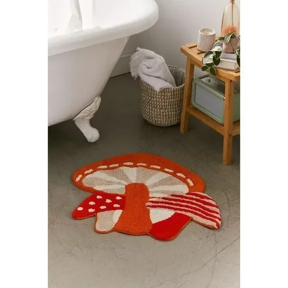 New Urban Outfitters Urban Home Mushroom Tutted Shag Bath Mat