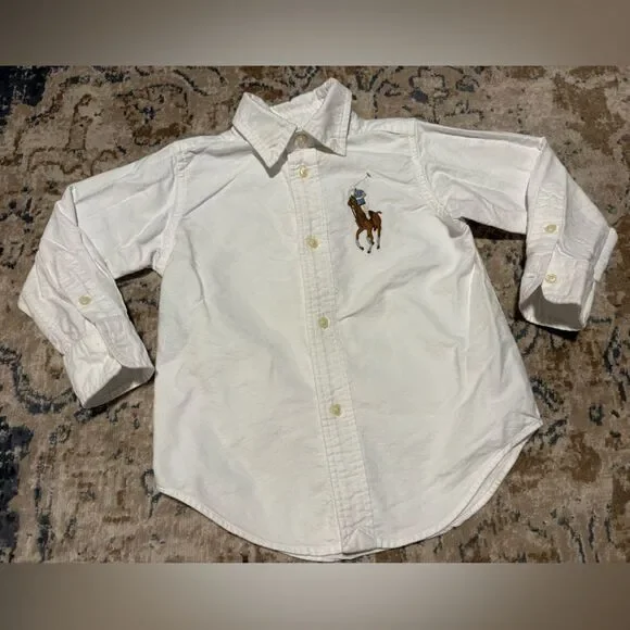 Big Pony Cotton Oxford Shirt Ralph Lauren Boys size 3