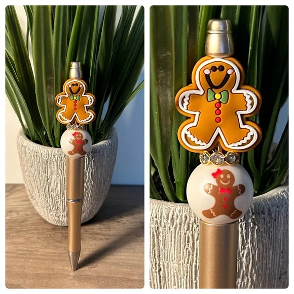 Gingerbread Cookie Beaded Pen