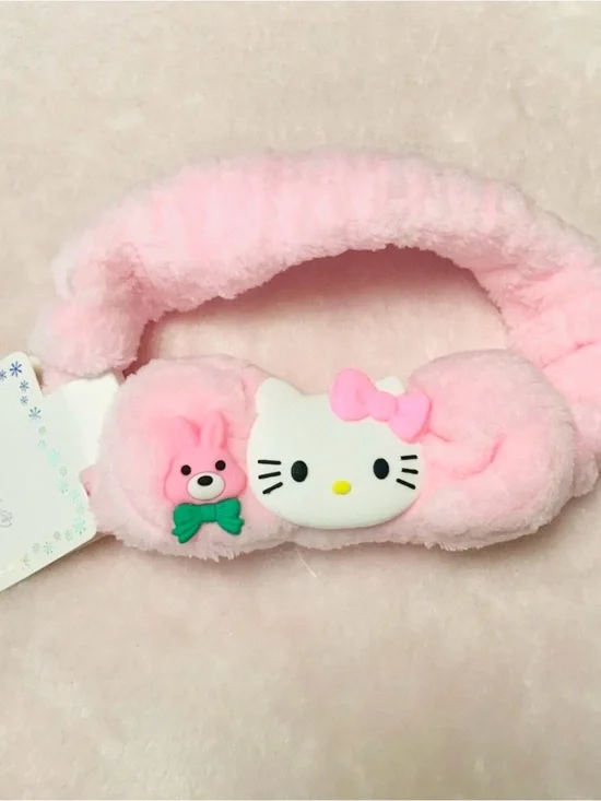 ✨✨5/$10✨✨ Princess Accessories Hello Kitty Sanrio pink plush Headband Makeup